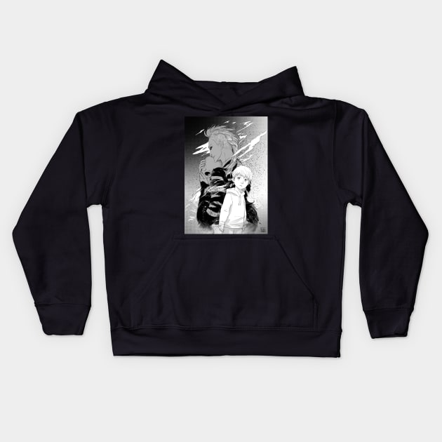 Shadow Of A Doubt - Shadow and Light Kids Hoodie by Piarelle